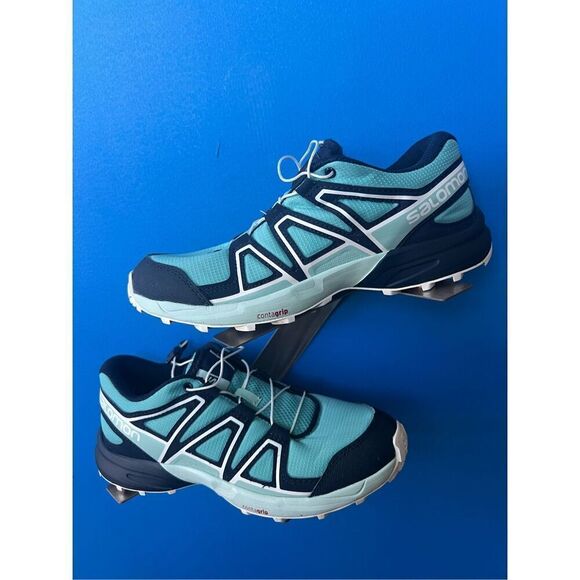Salomon Shoes 6 Blue Speedcross 4 Trail Running Sneakers - Picture 2 of 6